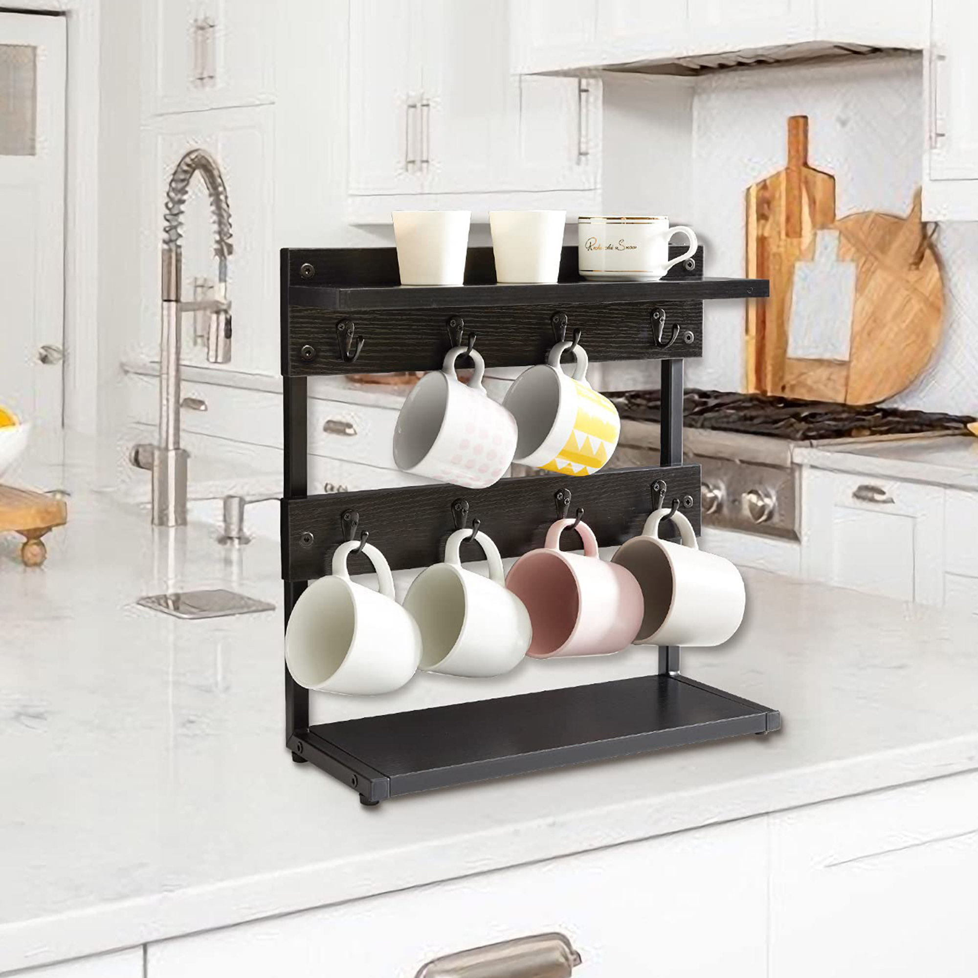 Ophelia & Co. Double-layer countertop mug rack - Wayfair Canada