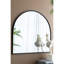 Miroir arqué décoratif avec cadre en fer, 33 po x 31 po, pour la salle de bain, la chambre à coucher, le vestibule, - miroir mural élégant en métal, ornement captivant