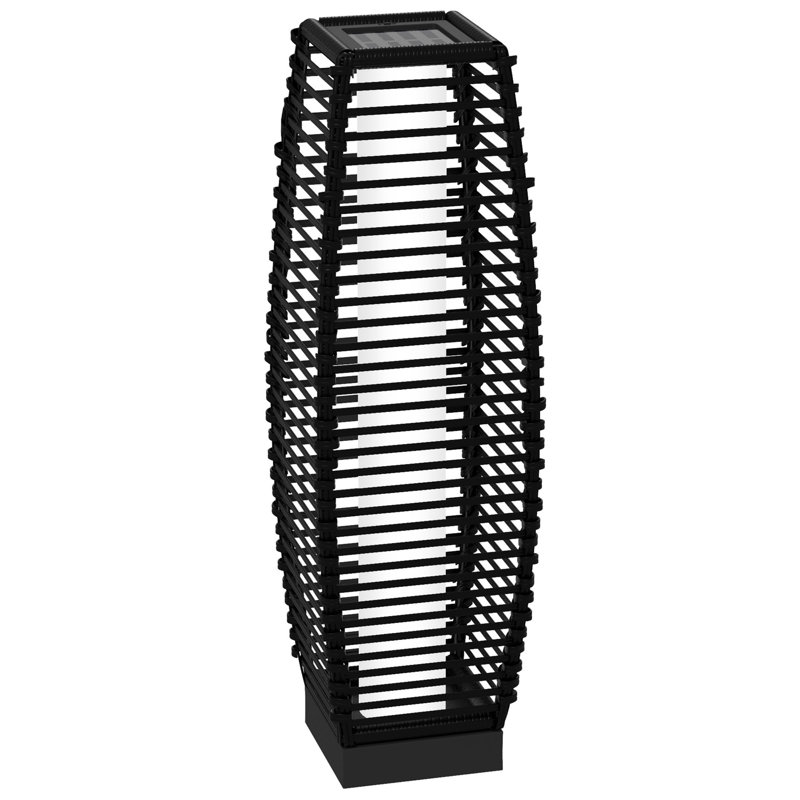 Lampe de plancher solaire d'extérieur Outsunny, Black
