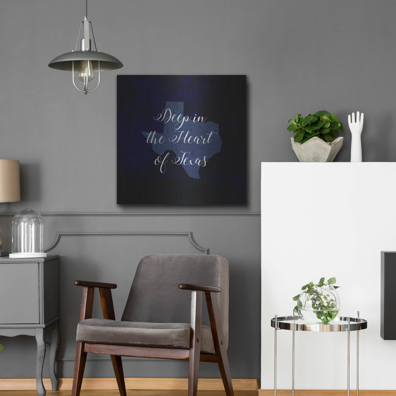  «Deep In Texas» par Art Licensing Studio, art mural en métal, 24 po x 24 po, H 24 po x l 24 po