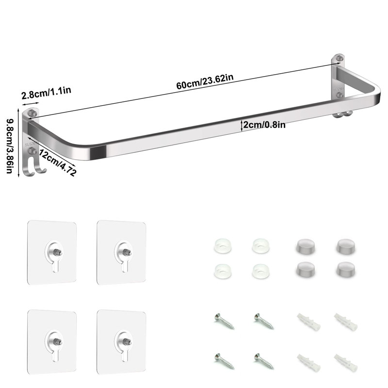 Atifa 60cm 1 Wall Towel Bar