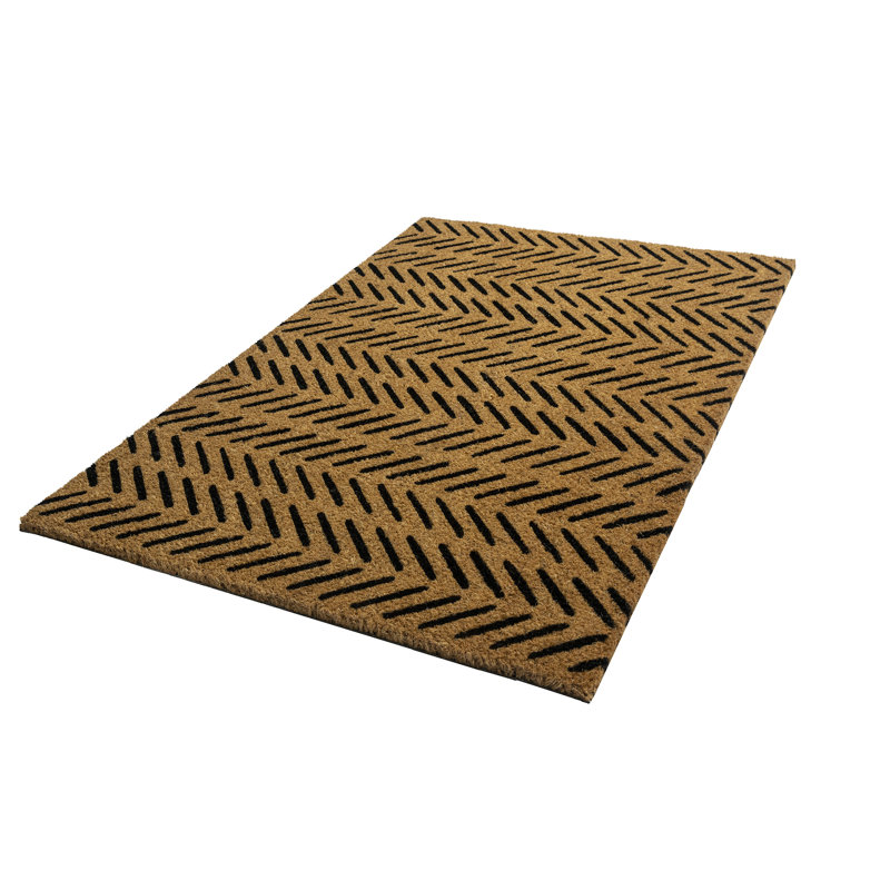 Fishbone Coir Doormat, 24" W x 36" L