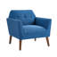Chaise d'appoint rembourrée contemporaine avec structure en bois massif Hloting-124928683