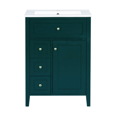 24" Bathroom Vanity With Ceramic Top