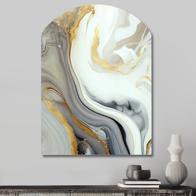 Etienne - Abstract Marble Arch Shape Metal Wall Sculpture