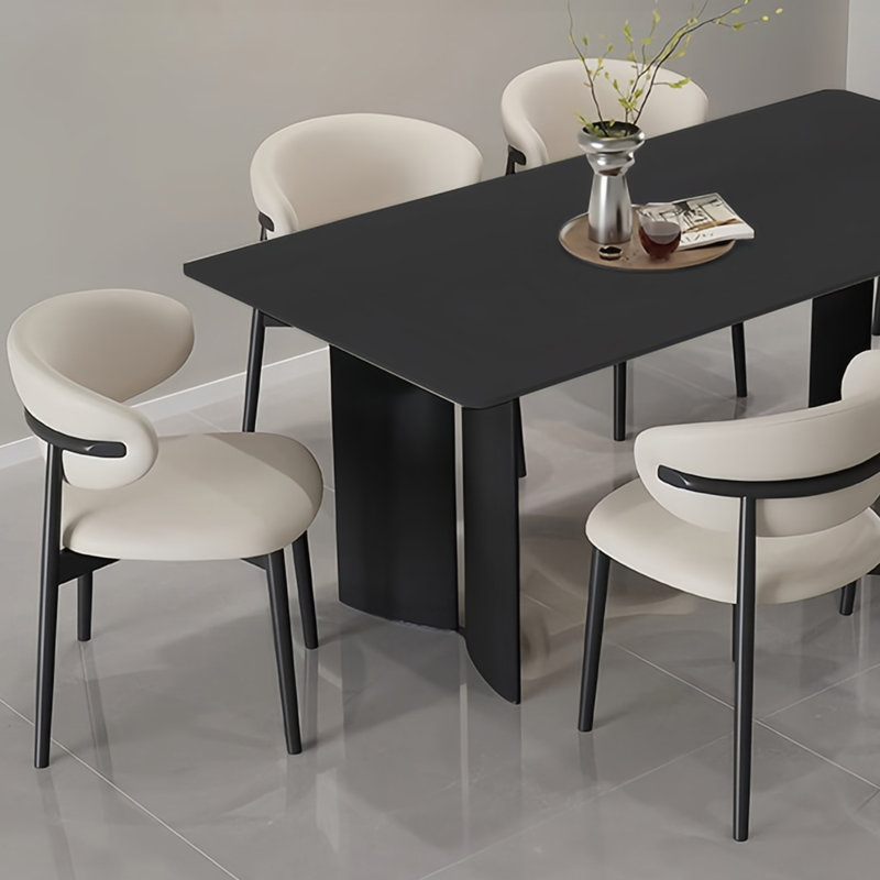 Minimalist modern dining table, 29.5" H x 59" L x 31.4" W
