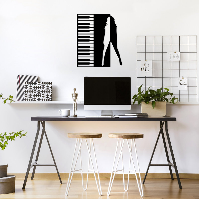 Elegant Decorative Metal Wall Accessory, Black Finish, 23.6 x 27.6 inches | 100% Metal, Thickness: 0.06 inches | Perfect for Home Décor, Easy to Hang, Durable and Stylish Accent for Any Room
