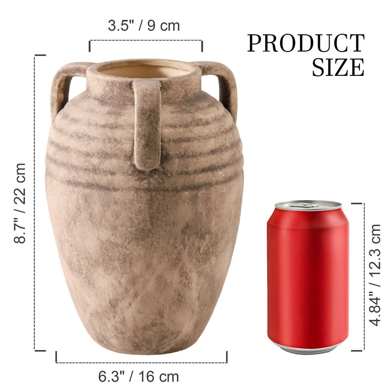 Vase en céramique avec poignée, Rétro