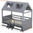 Twin Size Wood Bed House Bed Frame-1103666902