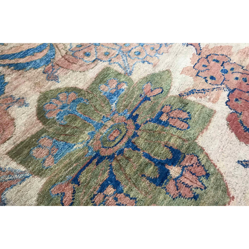 Hand-Knotted High-Quality Orange Area Rug
