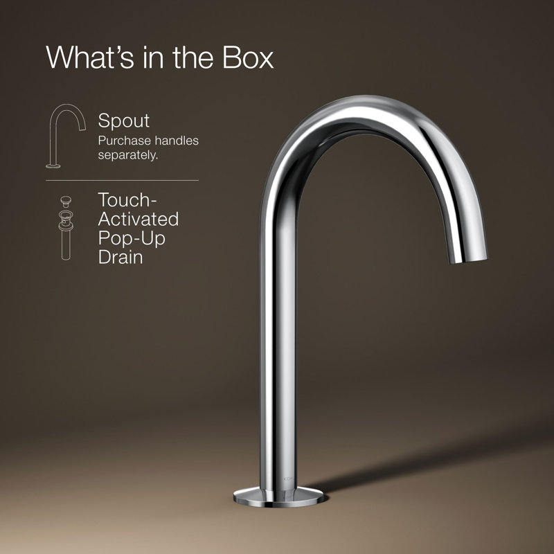 Components™ Bathroom Sink Spout with Tube Design, Polished Chrome