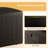 Costway 59 " W 130 Gallons Polyethylene Plastic Lockable Deck Box in Brown