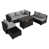 Light Grey Cushion/Black Frame