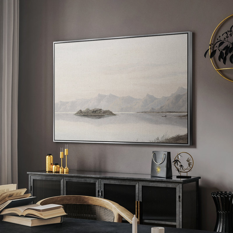 «Vintage Landscape -MXI» sur toile, Argent, H 25 po x l 37 po