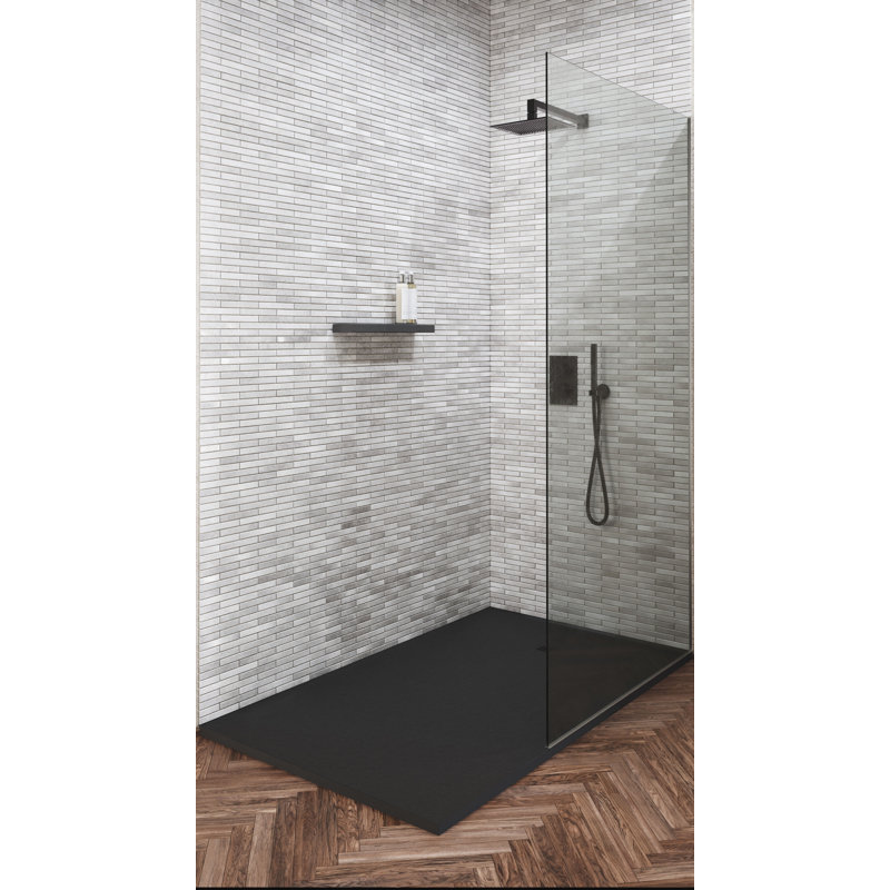 Base de douche Curbless Rex Ardoise 60 po x 34 po, Noir