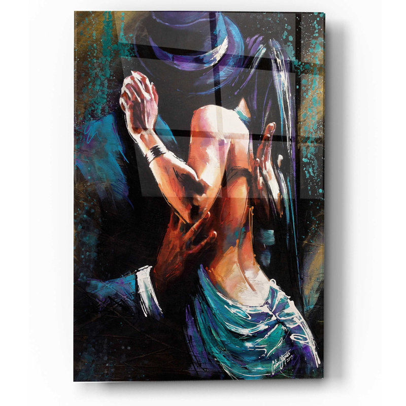 «Nidia» par Colin John Staples - peinture sans cadre, H 16 po x l 12 po x P 0,13 po