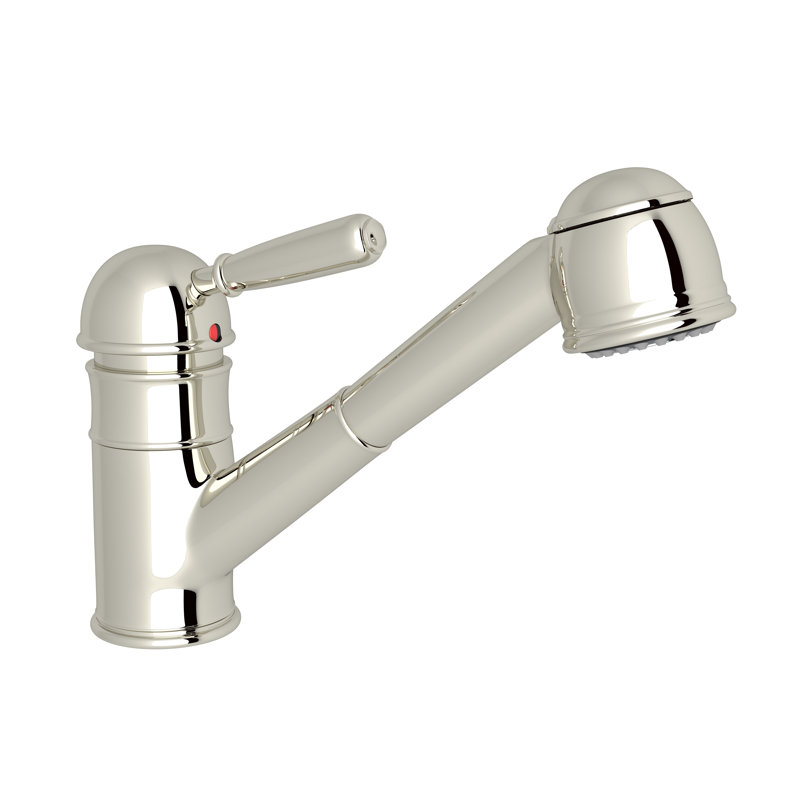 1983 Pull Out Single Handle Kitchen Faucet, Polished Nickel
