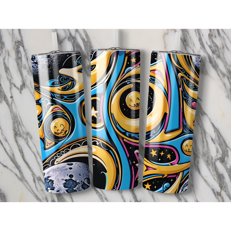 Choose Handmade Tumblers 591ml Vacuum Insulated Stainless Steel (18/8) Travel Tumbler with Straw