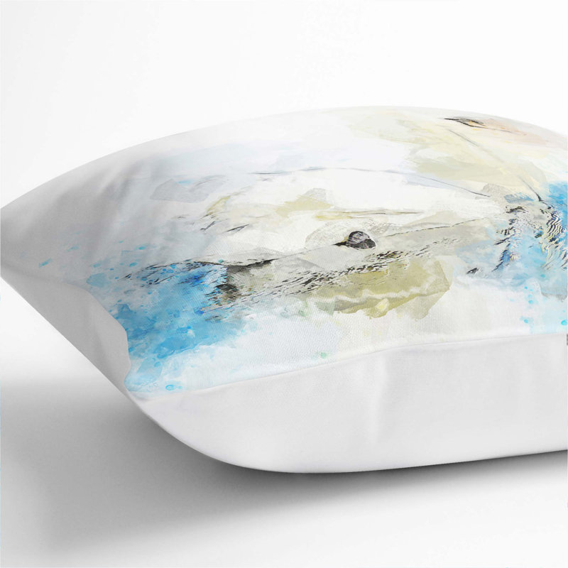 Square Cushion, 55cm H x 55cm W x 20cm D, White