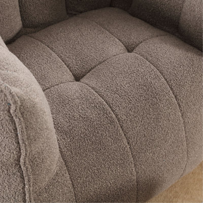 Fauteuil à billes souple avec mousse haute résilience (jetons) pour le salon et la chambre à coucher, canapé carré confortable avec repose-pieds, housse pour adultes pour jouer, lire et regarder la télévision