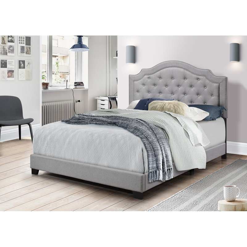 Muneebah Upholstered Standard Bed, Full, Gray