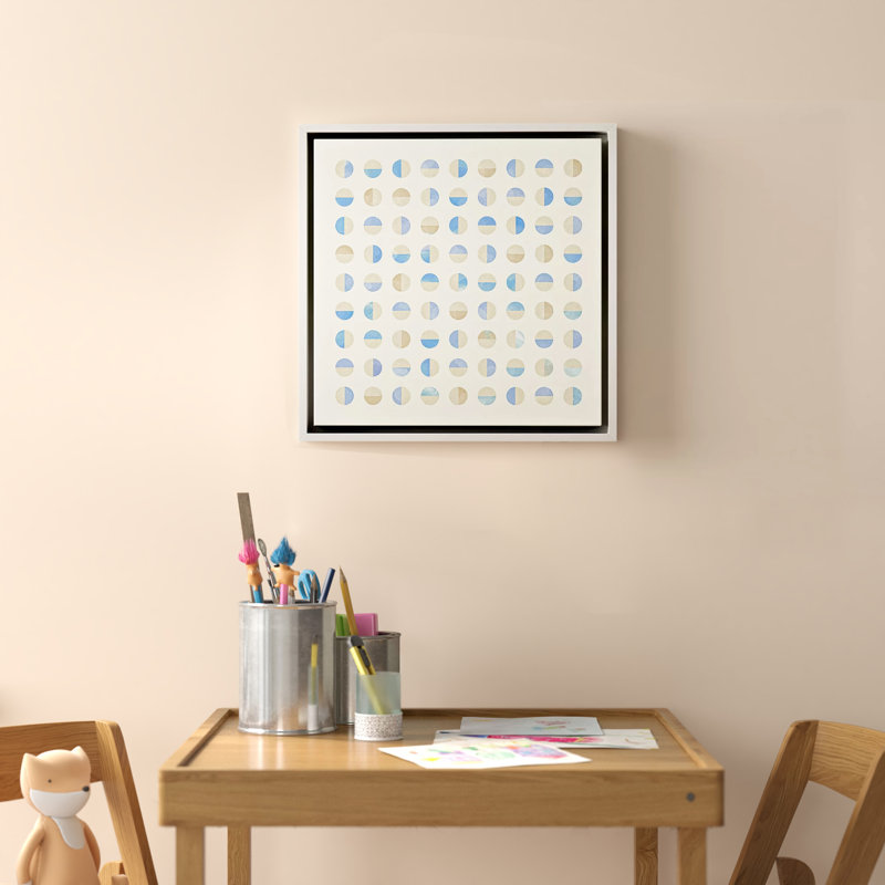 Aquarelle, cercles bleus, art sur toile