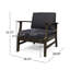 Fauteuil club gris foncé - Bois pour un espace extérieur élégant avec une structure moderne