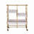 Washed Serving Cart with 3 Adjustable Trays
