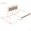 Structure de lit plateforme grand en métal avec lit gigogne, ports USB et support à lattes, aucun sommier nécessaire-2030008107