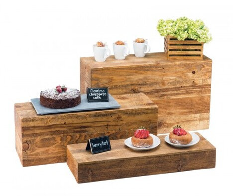 Madera Bamboo Rectangular Riser, 4" H x 21" W x 7" D