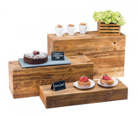 Madera Rectangular Reclaimed Wood Riser, 11" H x 7" W x 20.5" D