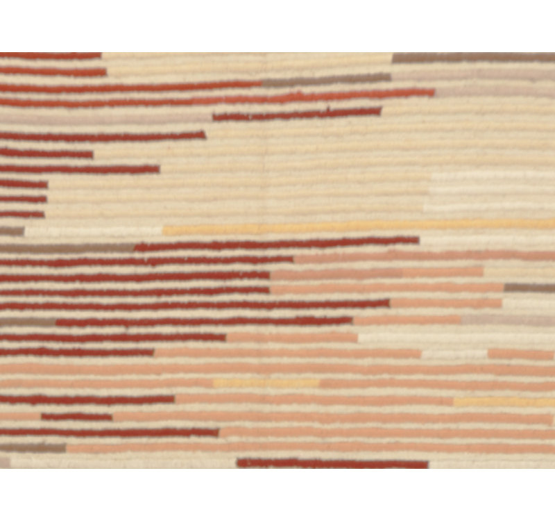 Striped Area Rug in Brown/Red