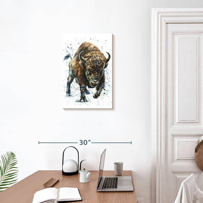 Buffle féroce sauvage Brampt, H 24 po x l 16 po