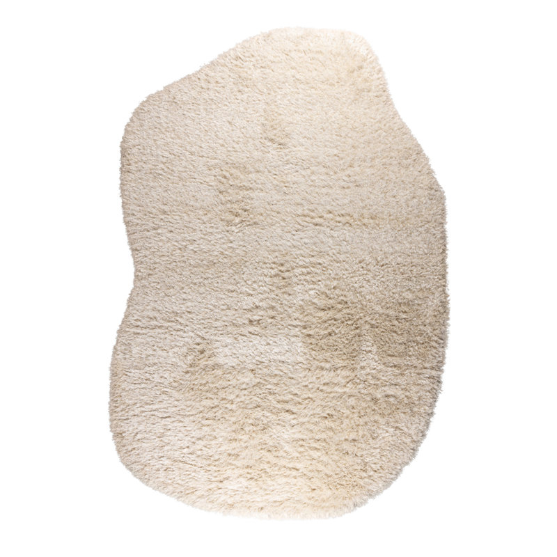 Rug Wool Area Rug in Beige