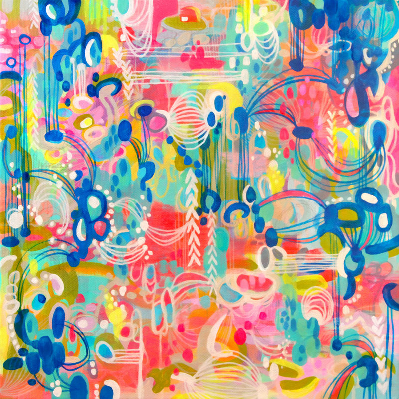 «Hoghni Stephanie Corfee Crazy Town» par Stephanie Corfee - reproduction d'art sur toile tendue, H 12 po x l 12 po