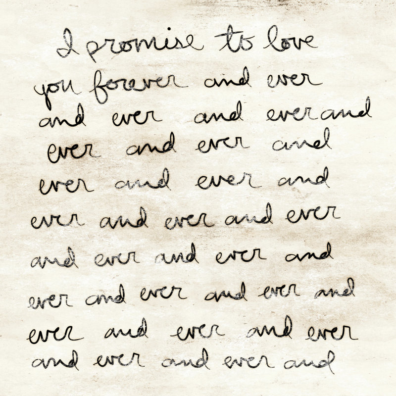 «Dearest Love Forever», art textuel sur toile tendue, H 36 po x l 36 po, Noir / blanc