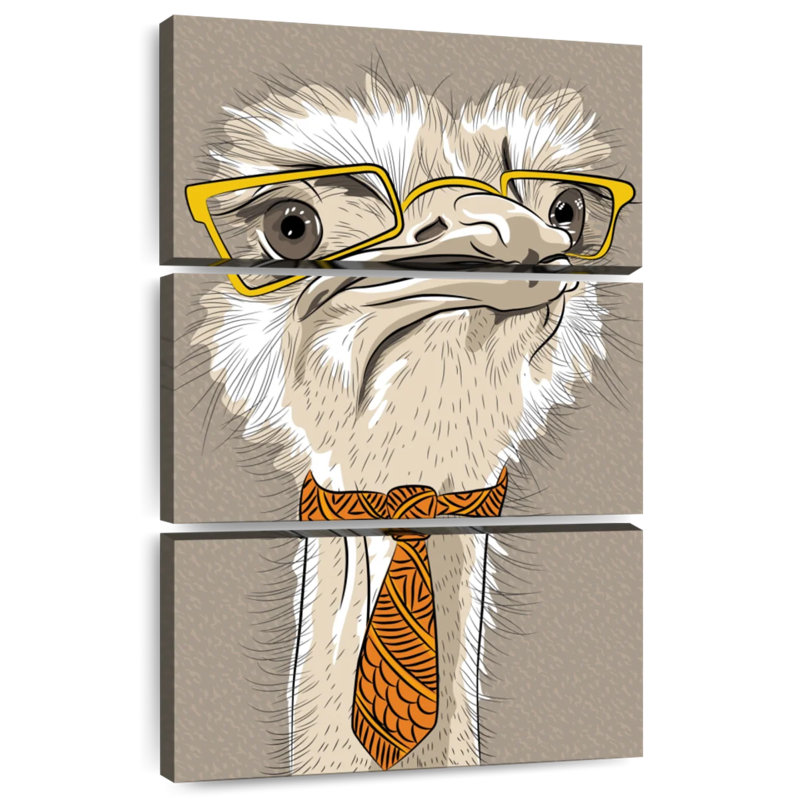 Brampt Nerdy Ostrich, 50" H x 32" W