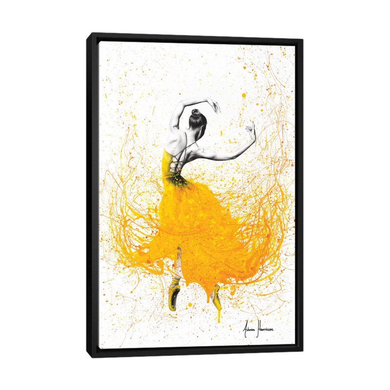 «Daisy Dance» par Ashvin Harrison - impression, Aucun mat, H 60 po x l 40po x P 1,5 po, Toile avec cadre noir