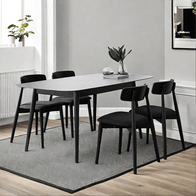 Table de salle à manger moderne en pierre résistante aux hautes températures