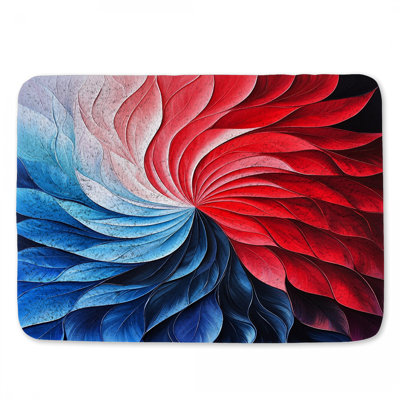 Tapis de bain spirale à motif floral Art déco