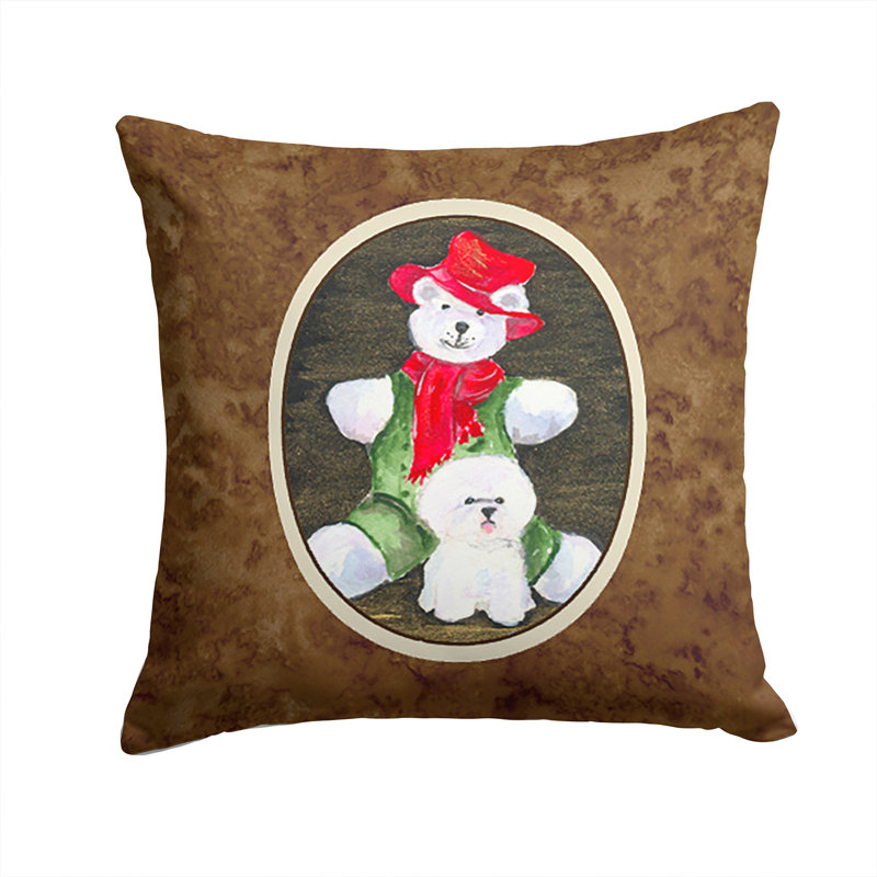 Bichon Frise Outdoor Throw Pillow