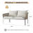 Modern 3 Seater Outdoor Wicker Sofa