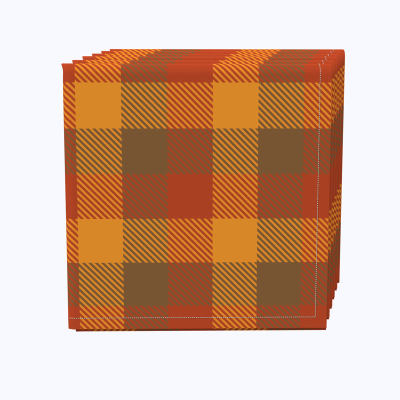 Cotton Twill Plaid Square Napkin