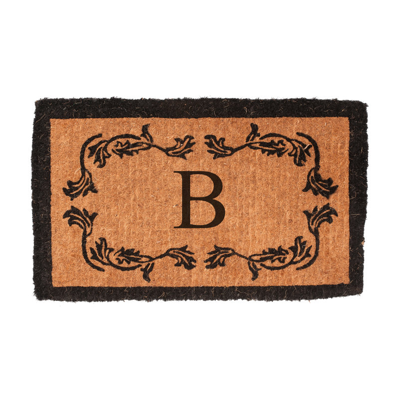 Balmer Floral Outdoor Doormat, Rectangle 2'6" x 4', B