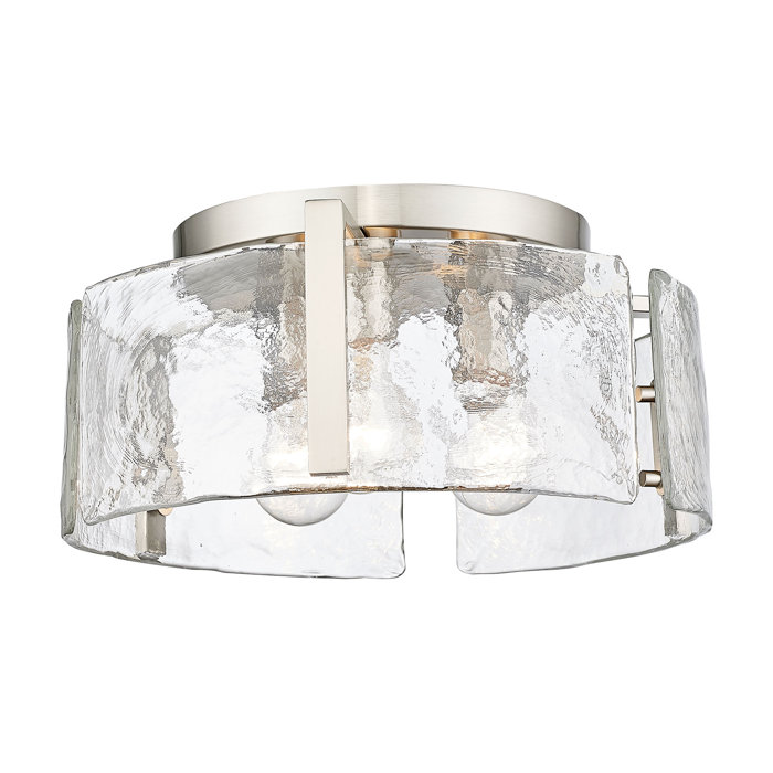 Beachcrest Home Kourtney Glass Flush Mount & Reviews | Wayfair