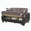 Convertible avec compartiment de rangement en chenille grise - Collection pour plus de commodité revêtue de tissu fonctionnel