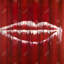 «Graffiti Mouth», reproduction d'art encadrée rouge industrielle