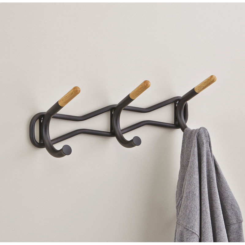 Family Wall Mounted Coat Rack, Black