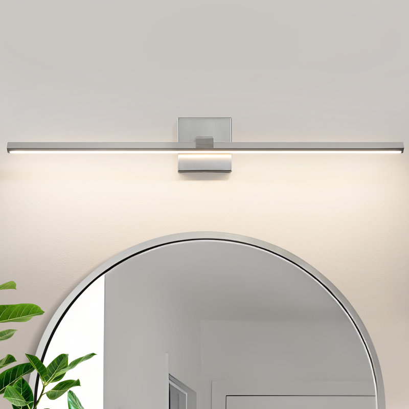 Barre de salle de bain 32 "à DEL à intensité variable 5cct, Nickel brossé