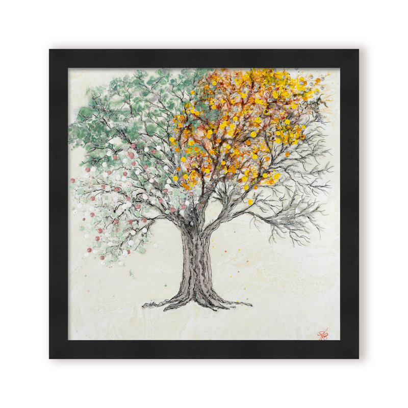 Nature Inspired "Changing Seasons" Canvas Wall Art By , 30" H x 30" W, Brown, Framed Print